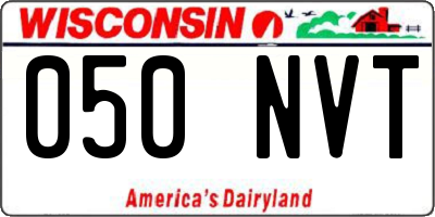 WI license plate 050NVT