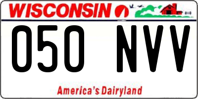 WI license plate 050NVV