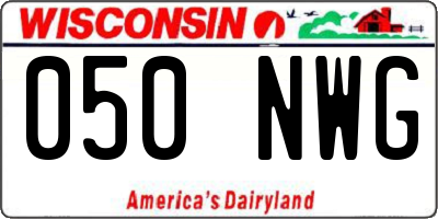 WI license plate 050NWG