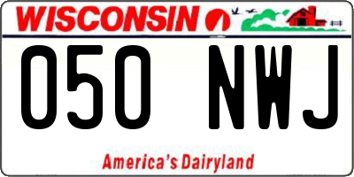 WI license plate 050NWJ