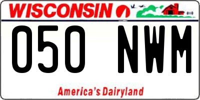 WI license plate 050NWM