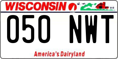 WI license plate 050NWT