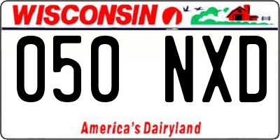 WI license plate 050NXD