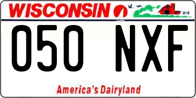 WI license plate 050NXF