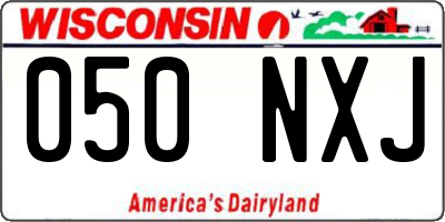 WI license plate 050NXJ