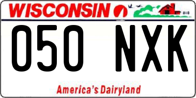 WI license plate 050NXK