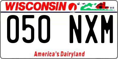 WI license plate 050NXM