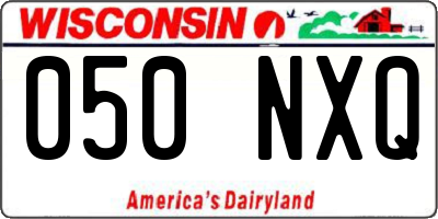 WI license plate 050NXQ