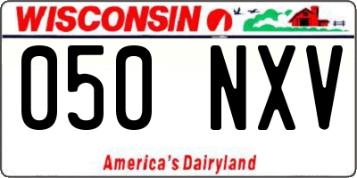 WI license plate 050NXV