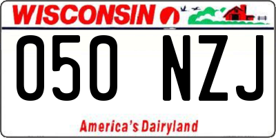 WI license plate 050NZJ