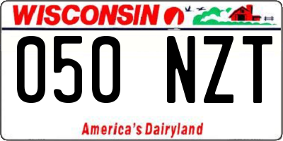 WI license plate 050NZT