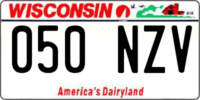 WI license plate 050NZV