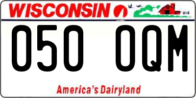 WI license plate 050OQM