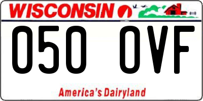 WI license plate 050OVF