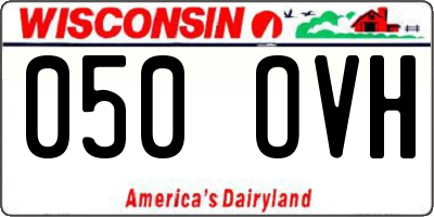 WI license plate 050OVH