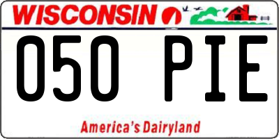 WI license plate 050PIE
