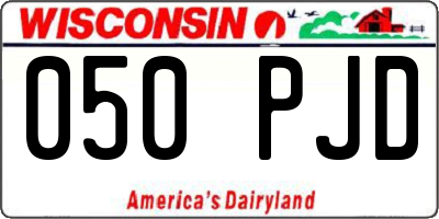 WI license plate 050PJD