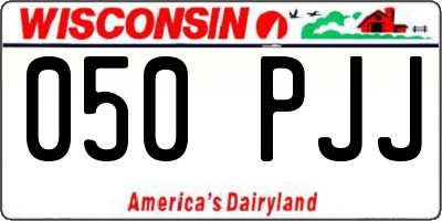 WI license plate 050PJJ