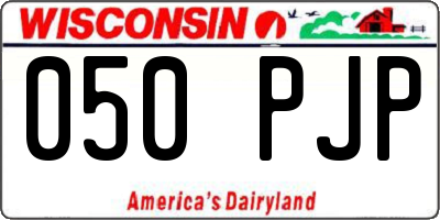 WI license plate 050PJP