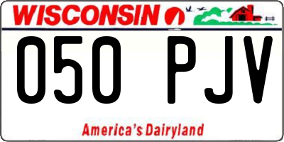 WI license plate 050PJV