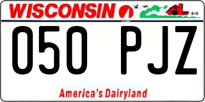 WI license plate 050PJZ