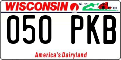 WI license plate 050PKB