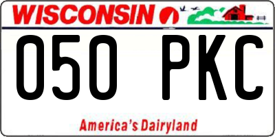 WI license plate 050PKC