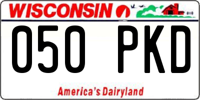 WI license plate 050PKD