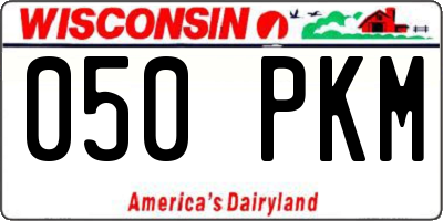 WI license plate 050PKM