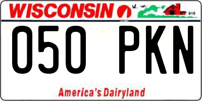 WI license plate 050PKN
