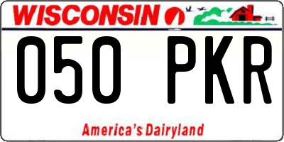 WI license plate 050PKR