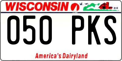 WI license plate 050PKS