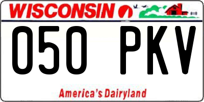 WI license plate 050PKV