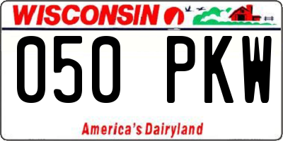 WI license plate 050PKW