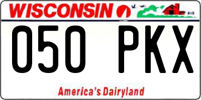 WI license plate 050PKX