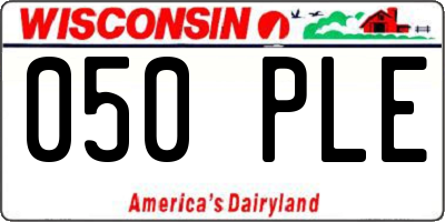 WI license plate 050PLE