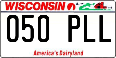 WI license plate 050PLL