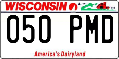 WI license plate 050PMD