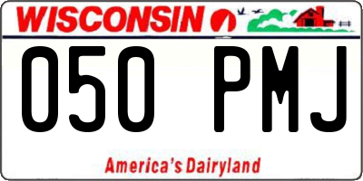 WI license plate 050PMJ
