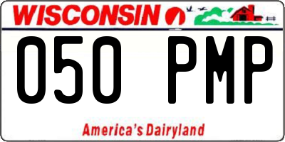 WI license plate 050PMP