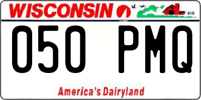 WI license plate 050PMQ