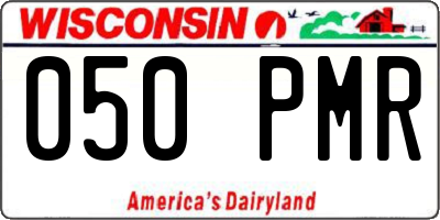 WI license plate 050PMR