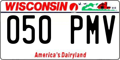 WI license plate 050PMV