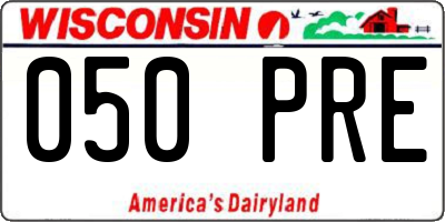 WI license plate 050PRE