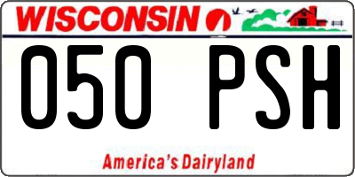 WI license plate 050PSH