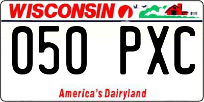 WI license plate 050PXC