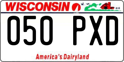WI license plate 050PXD