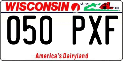 WI license plate 050PXF