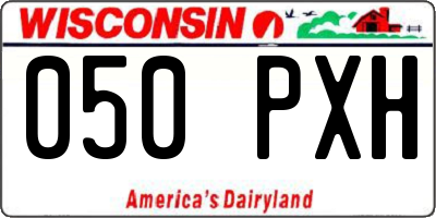 WI license plate 050PXH
