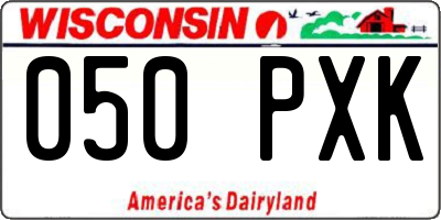 WI license plate 050PXK